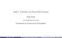 Aula 6: Aritmética em Bases Não Decimais