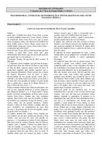 Relatos de Viagem: Literatura de Informação e Textos Jesuíticos