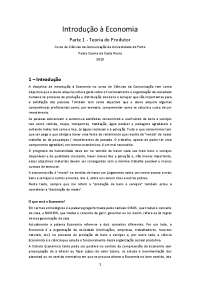 Introdução à Economia: Conceitos Essenciais e Aplicações Práticas