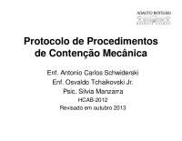 Protocolo de Procedimentos de Contenção Mecânica