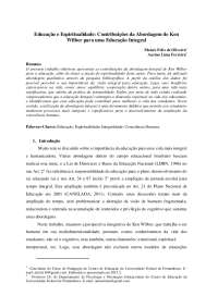 Contribuições da Abordagem de Ken Wilber para uma ...