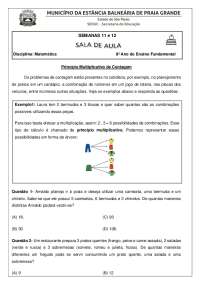 SEMANAS 11 e 12