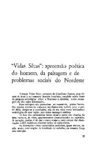 “Vidas Secas”: apreensão poética do homem, da paisagem e ...