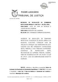Incidente de Resolução de Demandas Repetitivas na Infância e Juventude de Londrina