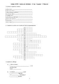 Caderno de Atividades - 6º Ano - Espanhol