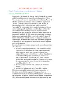Apuntes de literatura del siglo XVII