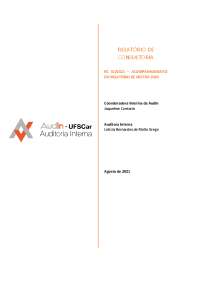 Relatório de Consultoria da AudIn sobre a Elaboração do Relatório de Gestão da UFSCar
