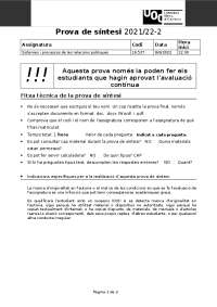 PS Sistemes i processos de les relacions publiques