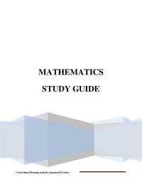 CSEC Mathematics cheat sheet