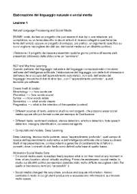 Elaborazione del linguaggio naturale e social media