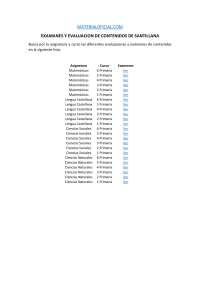 Exámenes y evaluaciones de contenidos de Santillana