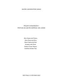 Projeto integrador de conclusão