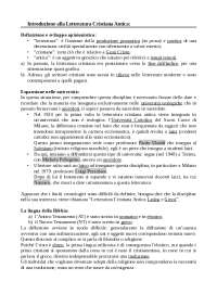 ESAME DI LETTERATURA CRISTIANA ANTICA