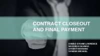 Construction contract close out