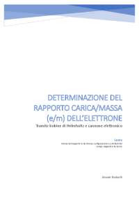 Misura del rapporto carica-massa dell'elettrone