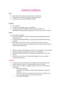 Enxertos Cutâneos- Resumo