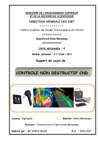 Contrôle Non Destructif (CND)