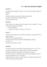 Traitement de signal | Exercises Traumatology | Docsity