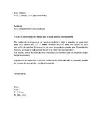 ejemplo carta exoneracion
