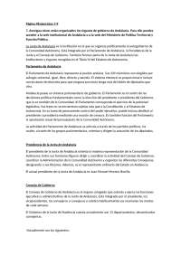 Organización de los órganos de gobierno de Andalucía