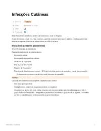 Infecções Cutâneas - Resumo de Pediatria