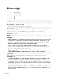 Fibromialgia - Resumo de Reumatologia