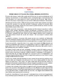 Riassunto Memoria, narrazione, audiovisivo