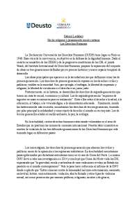 Ejercicio sobre los derechos humanos