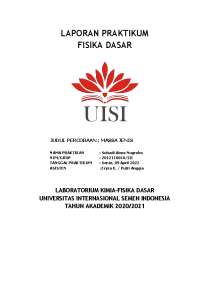 Jurnal praktikum massa jenis fisika dasar