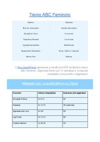 TREINO  DE HIPERTROFIA FEMININO