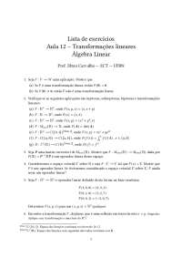 Exercícios de Transformações Lineares em Álgebra Linear