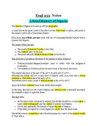 Things fall apart notes