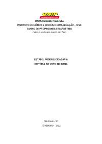História do Voto Indígena: Direitos e Desafios - Prof. Mahmoud Kamel