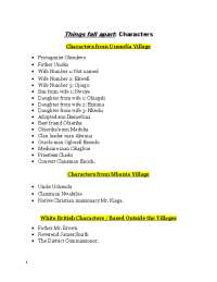 Things fall apart Characters