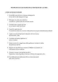 DINAMICHE ED EVOLUZIONE DELLE POLITICHE DEL LAVORO LM 56 PEGASO