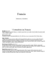 Cultura y costumbres de Francia