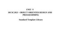 lecture notes for OOdp