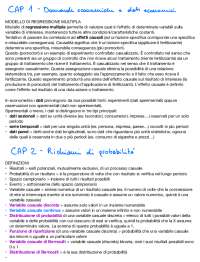 RIASSUNTO LIBRO INTRODUZIONE ALL'ECONOMETRIA, Pearson (COMEST) - Prof Monica Billio