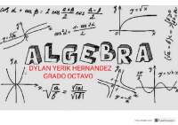 Algebra de bal¿dor grado octavo | Ejercicios de Matemáticas | Docsity