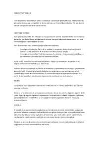 Perspectiva Teórica en la Organización Escolar: Teorías, Objetos de Estudio y Modelos