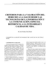 La Integridad y Calidad de Vida Humana: Un Concepto Amplio y Complejo