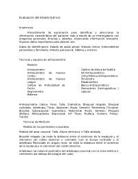 Evaluación Nutricional: Técnicas de Antropometría