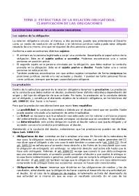 Estructura de la Obligación Obligatorios Derechos y Prestaciones