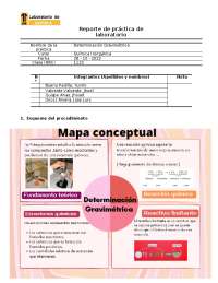 Reporte de práctica de laboratorio: Determinación Gravimétrica en Química Inorgánica