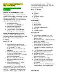 ROOMS DIVISION COST CONTROL for bsihm