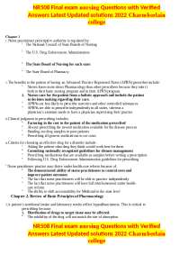 NR508 Final exam nursing Questions with Verified Answers Latest Updated ...