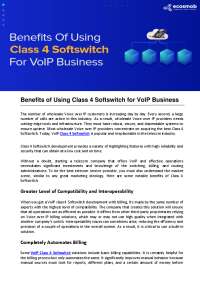 Benefits of Using Class 4 Softswitch for VoIP Business | High school ...
