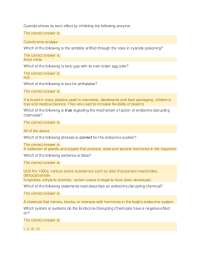 Endocrine Disrupting Chemicals and Environmental Toxicology: A Quiz
