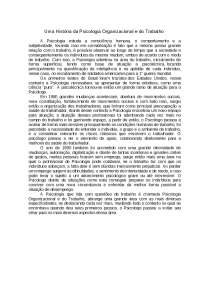 História da Psicologia Organizacional e do Trabalho: Desenvolvimento e Impacto no Trabalho