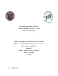 Práctica 5: Método de corriente de Maya en Laboratorio de Circuitos - Prof. Gonzalez